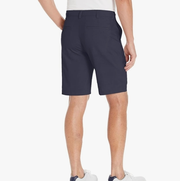 Links Edition Men's Flat Front Solid Golf Short with Comfort Waist. - Picture 2 of 9